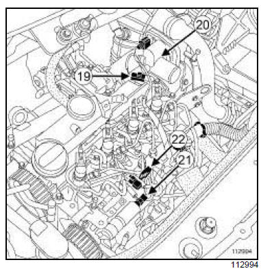 Injection diesel : Liste et localisation des éléments 