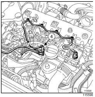 Rampe de retour carburant des injecteurs de gazole : Dépose - Repose 