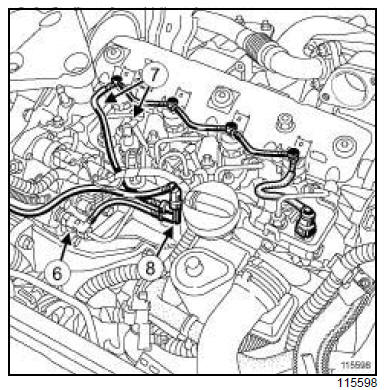 Rampe de retour carburant des injecteurs de gazole : Dépose - Repose 