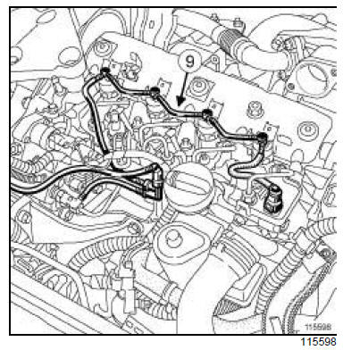 Rampe de retour carburant des injecteurs de gazole : Dépose - Repose 