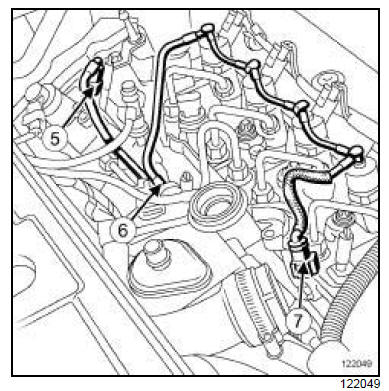 Rampe de retour carburant des injecteurs de gazole : Dépose - Repose 