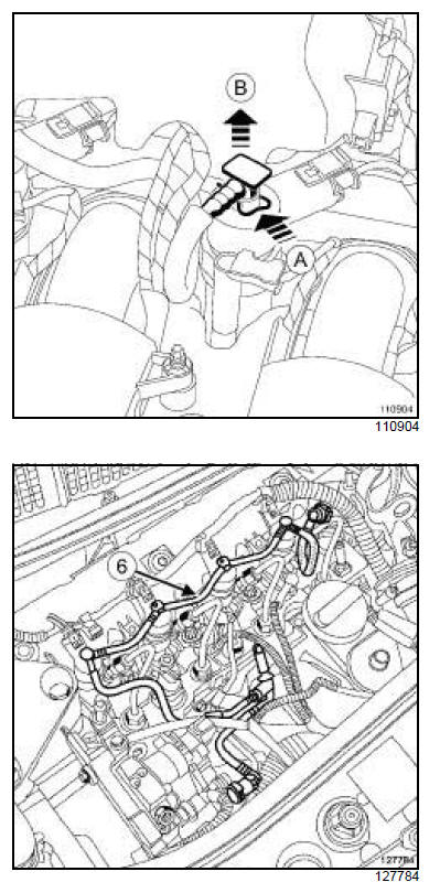 Rampe de retour carburant des injecteurs de gazole : Dépose - Repose 