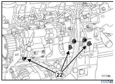 Tuyau haute pression entre rampe et injecteur : Dépose - Repose 