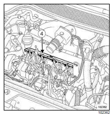 Tuyau haute pression entre rampe et injecteur : Dépose - Repose 