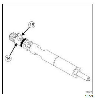 Tuyau haute pression entre rampe et injecteur : Dépose - Repose 