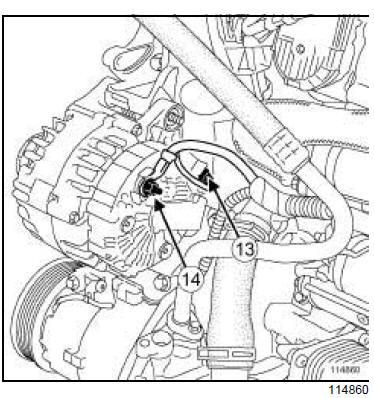 Tuyau rigide de recirculation des gaz d'échappement : Dépose - Repose