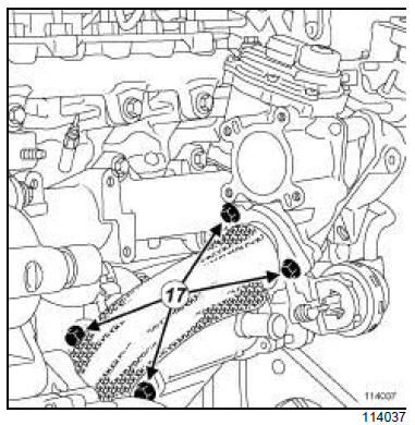 Tuyau rigide de recirculation des gaz d'échappement : Dépose - Repose