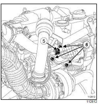 Electrovanne de recirculation des gaz d'échappement : Dépose - Repose 