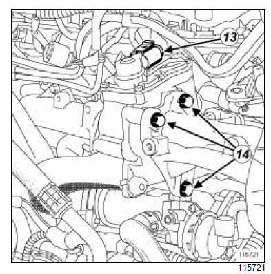 Electrovanne de recirculation des gaz d'échappement : Dépose - Repose 