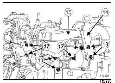 Refroidisseur des gaz d'échappement : Dépose - Repose