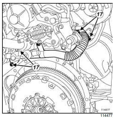 Refroidisseur des gaz d'échappement : Dépose - Repose