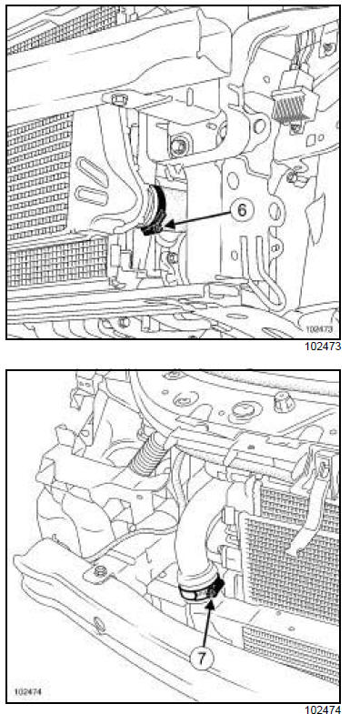 Radiateur de refroidissement : Dépose - Repose