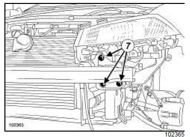 Groupe motoventilateur de refroidissement moteur : Dépose - Repose 