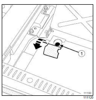 Treuil de roue de secours : Dépose - Repose