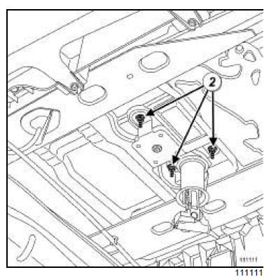 Treuil de roue de secours : Dépose - Repose