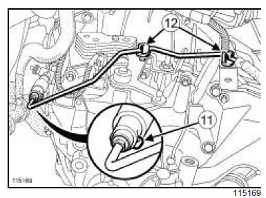 Canalisation de commande d'embrayage : Dépose - Repose