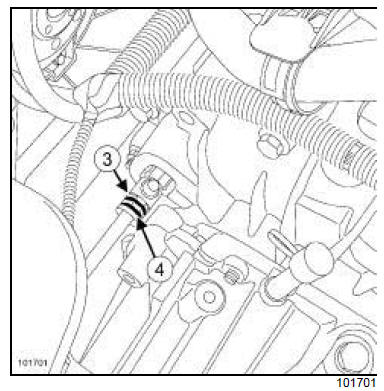 Canalisation de commande d'embrayage : Dépose - Repose