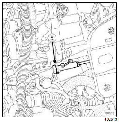 Canalisation de commande d'embrayage : Dépose - Repose