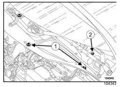 Canalisation de commande d'embrayage : Dépose - Repose