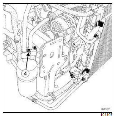 Tuyau de liaison évaporateur - bouteille déshydratante : Dépose - Repose