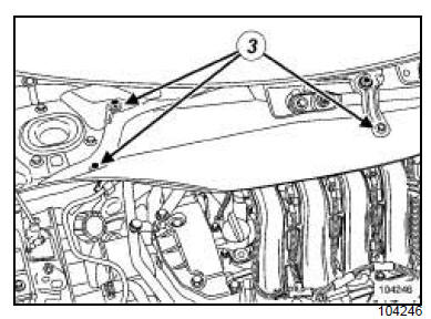 Volet d'arrêt moteur : Dépose - Repose 