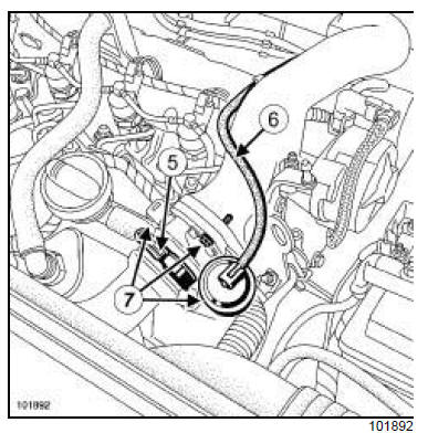 Volet d'arrêt moteur : Dépose - Repose 