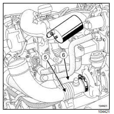 Tuyau d'huile du turbocompresseur : Dépose - Repose 