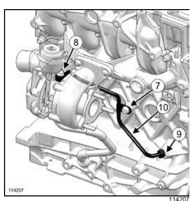 Tuyau d'huile du turbocompresseur : Dépose - Repose 