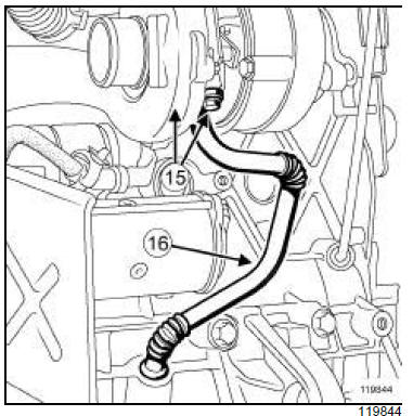 Tuyau d'huile du turbocompresseur : Dépose - Repose 