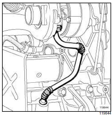 Tuyau d'huile du turbocompresseur : Dépose - Repose 