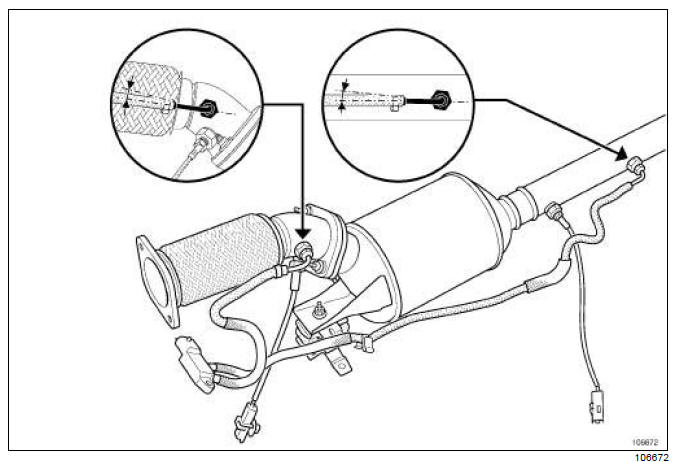 Capteur de pression de filtre à particules : Dépose - Repose 